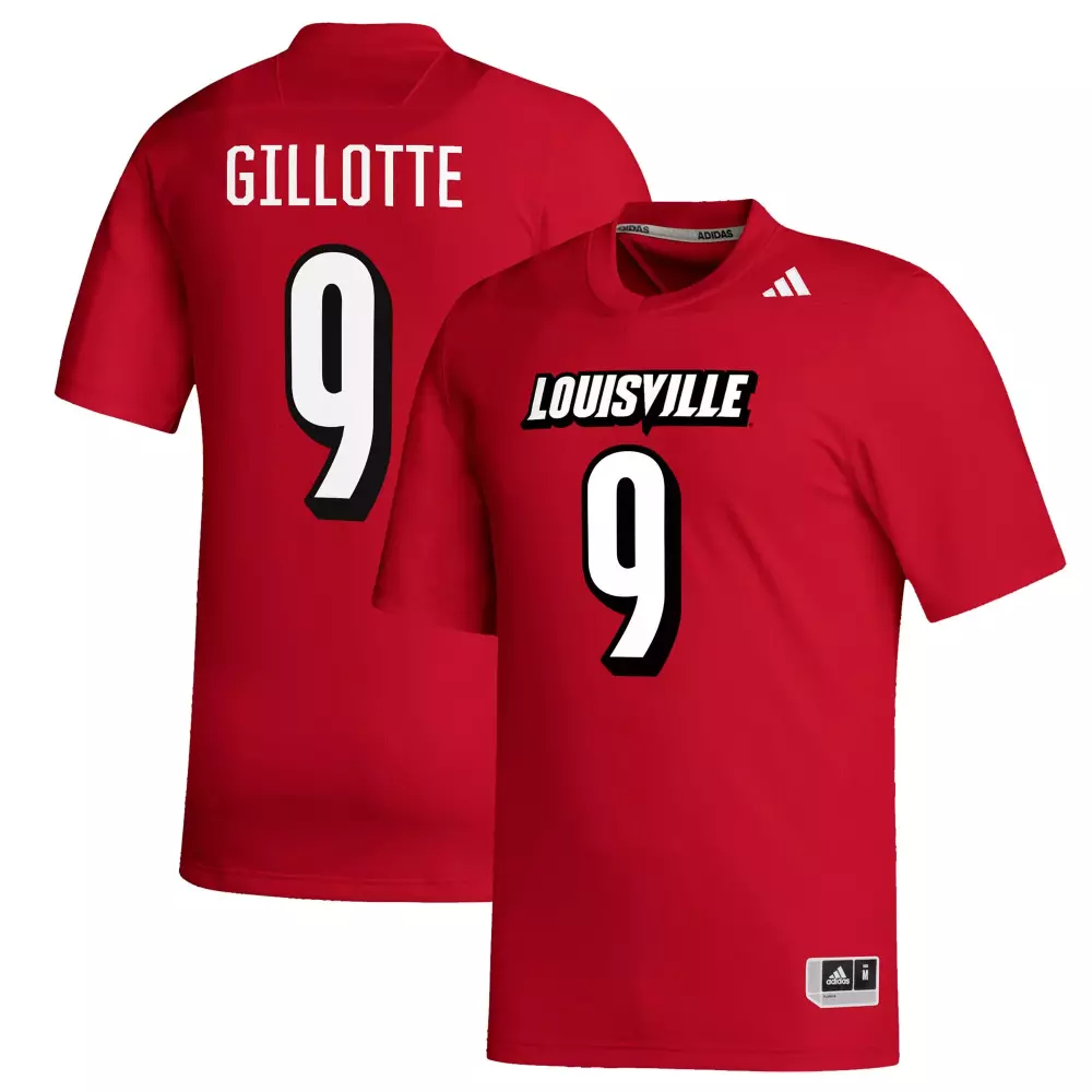 Ashton Gillotte 9 Jersey Red Louisville Cardinals White Replica