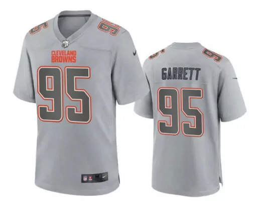 Myles Garrett 95 Cleveland Browns Jersey Gray Men Orange Fashion Stitched Game