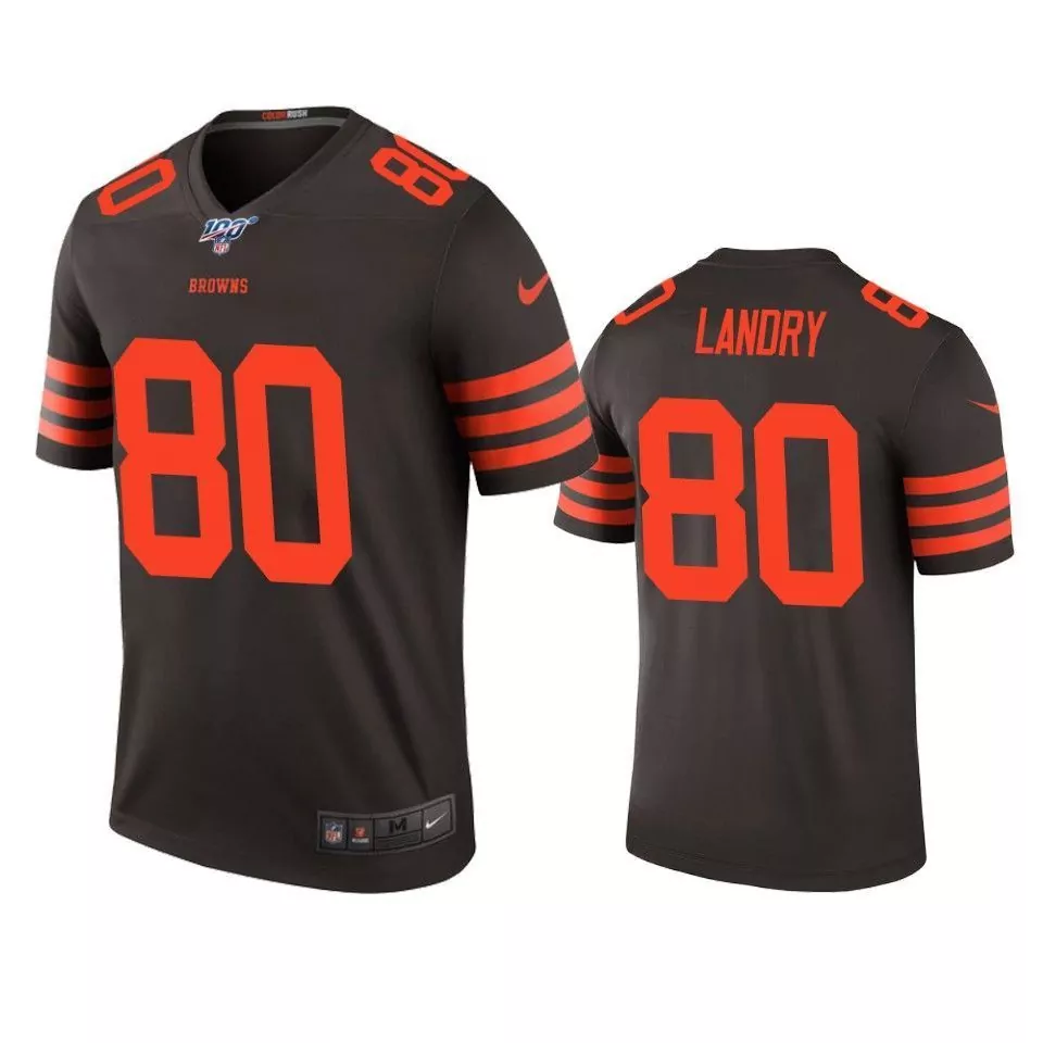Jarvis Landry 80 Browns Jersey Brown Men Orange Rush