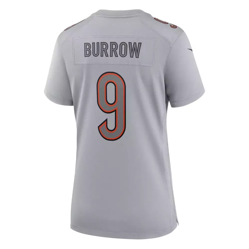 Joe Burrow 9 Cincinnati Bengals Jersey Light Gray Men Authentic Orange Black Fashion