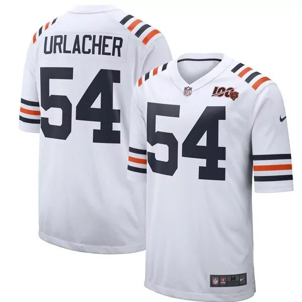 Brian Urlacher 54 Chicago Bears Jersey White NFL 100 Men Navy Blue Orange Alternate