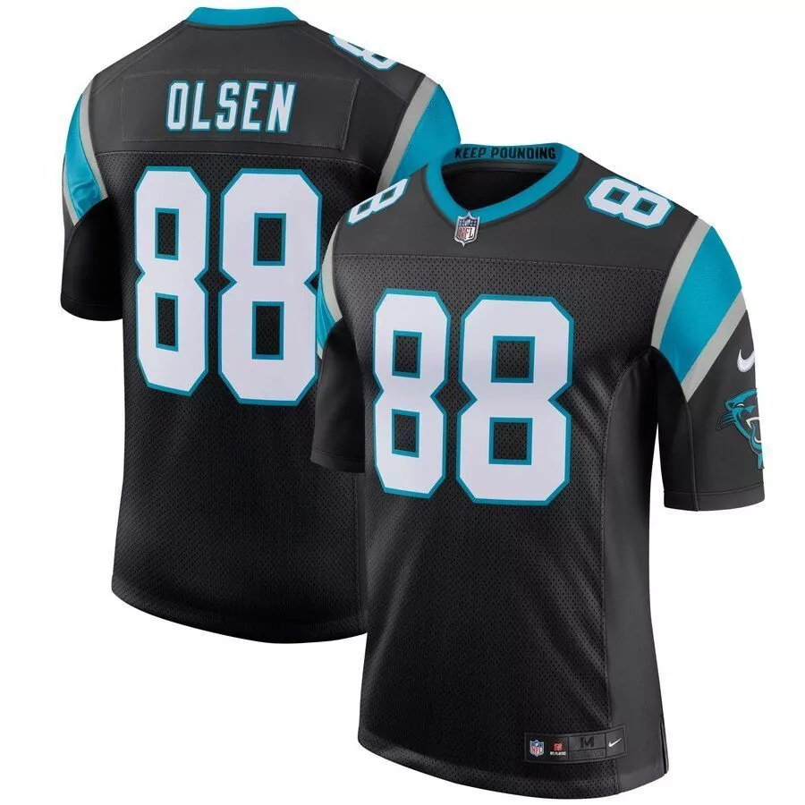 Greg Olsen 88 Carolina Panthers Jersey Black Men Authentic Blue Gray Classic Limited