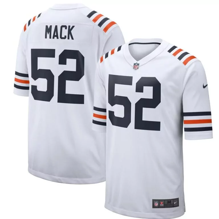 Khalil Mack 52 Chicago Bears Jersey White Men Standard Alternate Navy Orange Classic