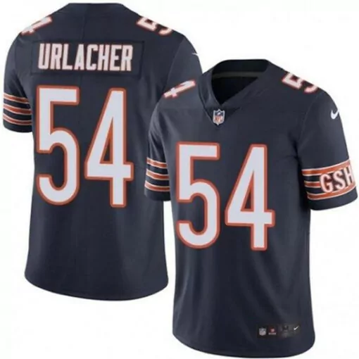 Brian Urlacher 54 Chicago Bears Jersey Navy Gsh Men NFL Orange White Vapor Stitched