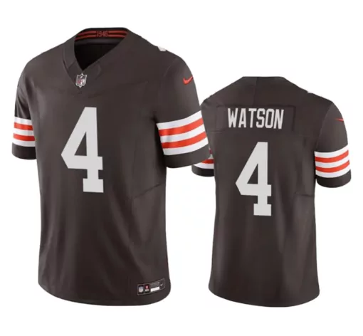 Deshaun Watson 4 Cleveland Browns Jersey Brown Men Nike NFL White Orange Stitched