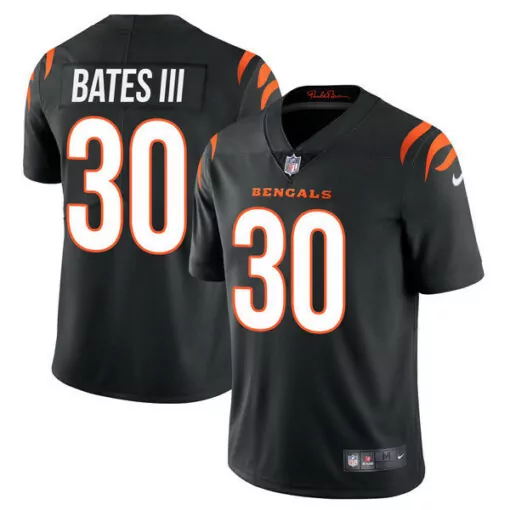 Jessie Bates Iii 30 Bengals Jersey Black Men NFL Orange White All Stitched