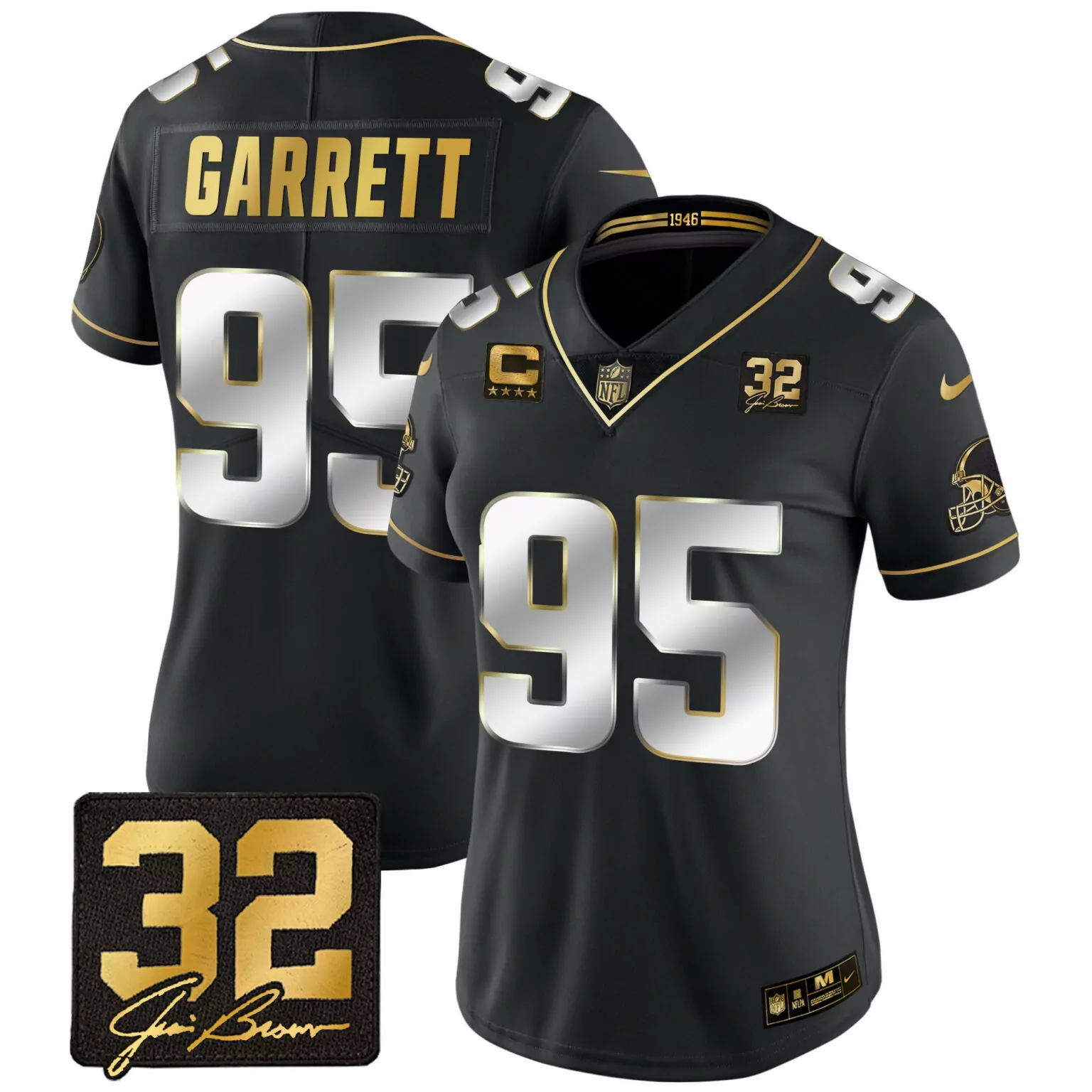 Myles Garrett 95 Cleveland Browns Jersey Black 35th Anniversary 2023 Men NFL Alternate