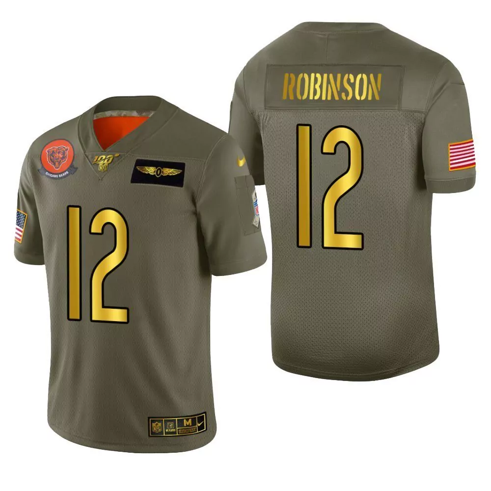 Allen Robinson 12 Chicago Bears Jersey Olive Drab Salute To Service 100th Season