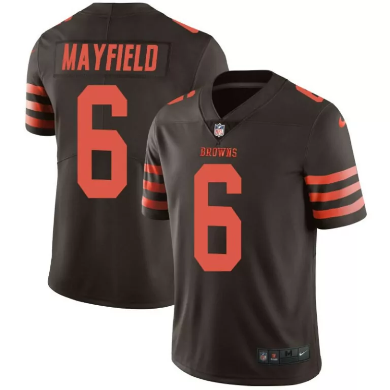 Baker Mayfield 6 Browns Jersey Brown Men Orange Rush Stitched