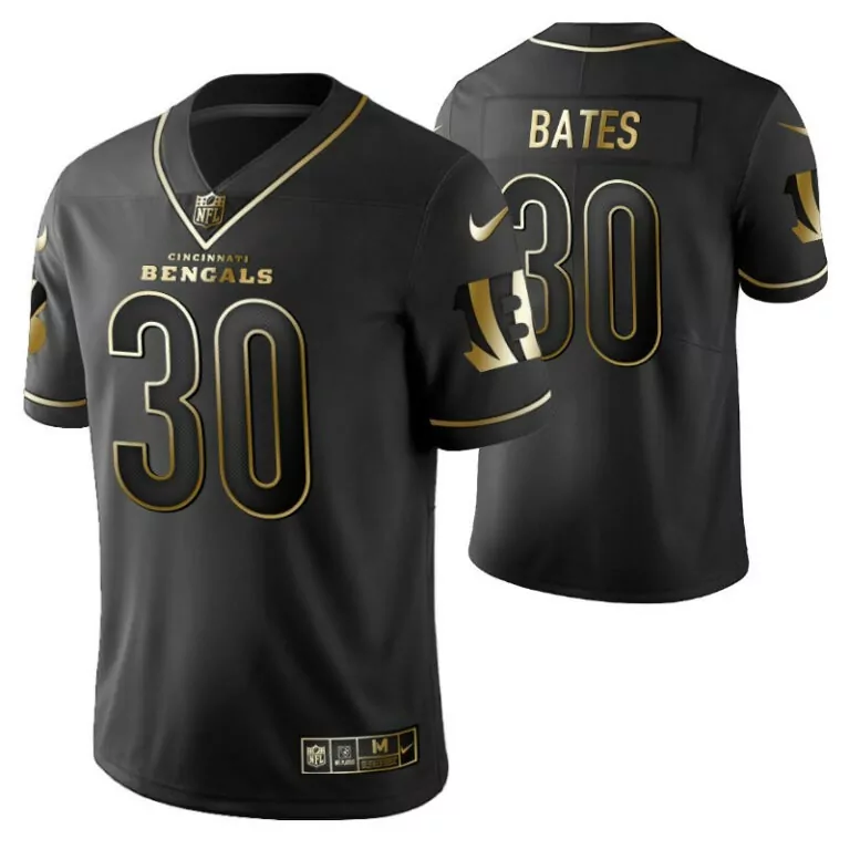 Jessie Bates Iii 30 Jersey Black Cincinnati Bengals Men Gold