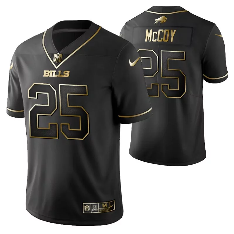 Lesean Mccoy 25 Bills Jersey Black Men Gold