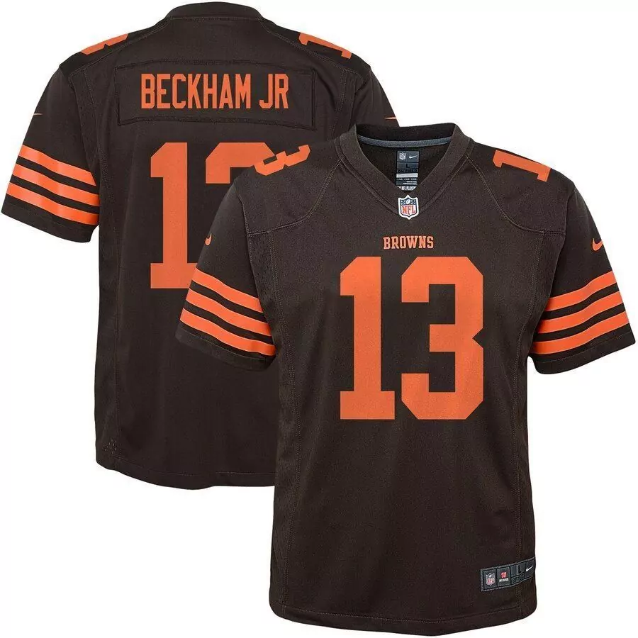 Odell Beckham 13 Browns Jersey Brown Men Orange Rush Game