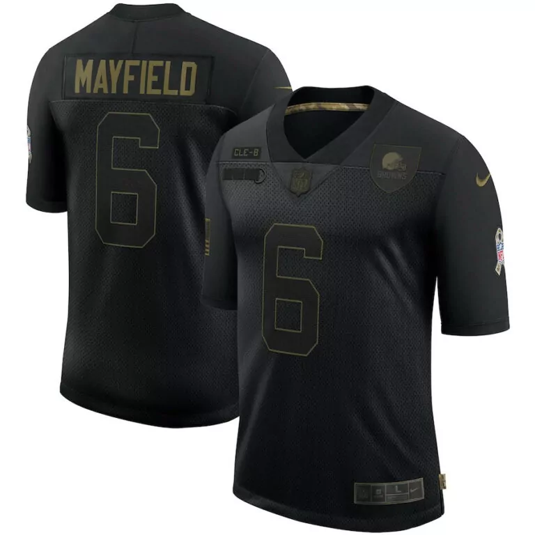 Baker Mayfield 6 Cleveland Browns Jersey Black Salute To Service Pro Bowl Men Alternate