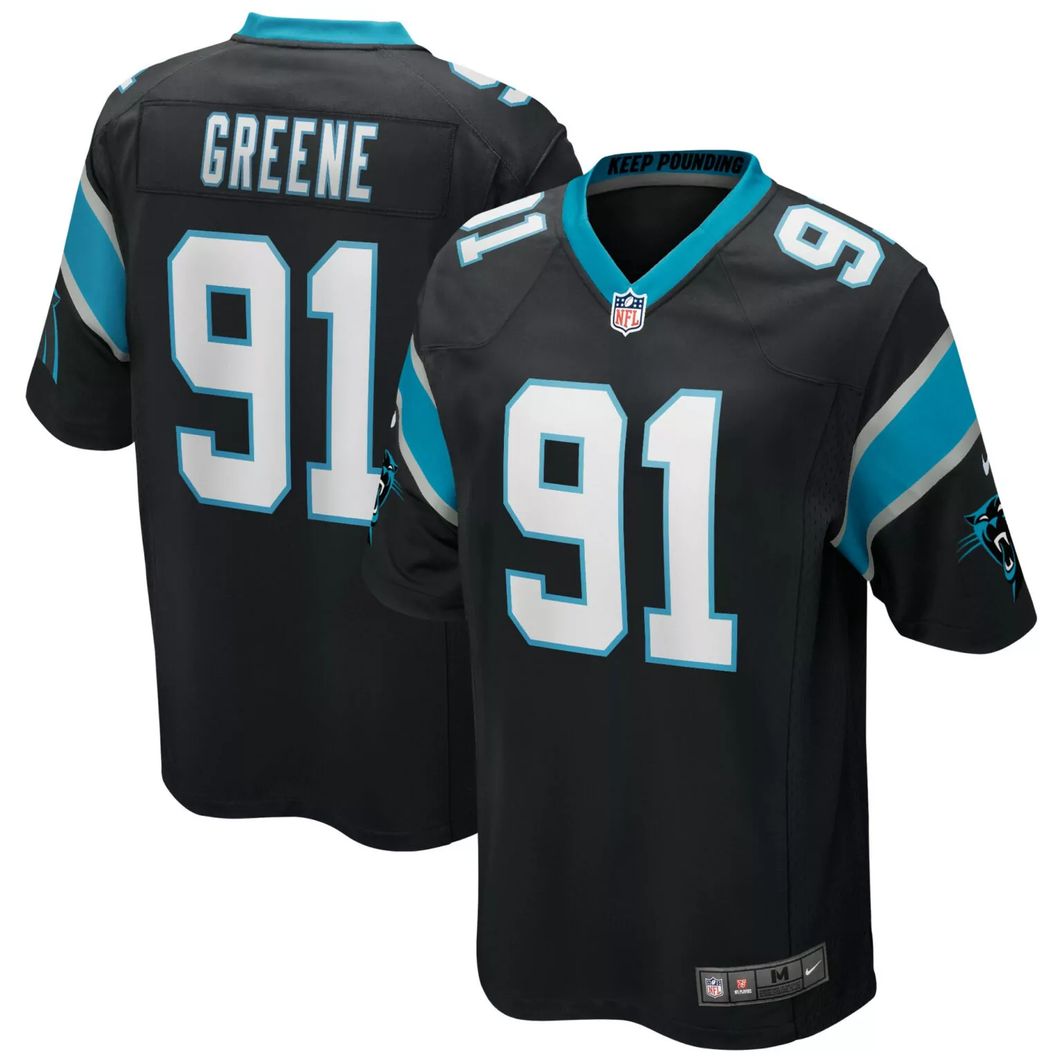 Kevin Greene 91 Carolina Panthers Jersey Black Men Replica Blue White Game Retired