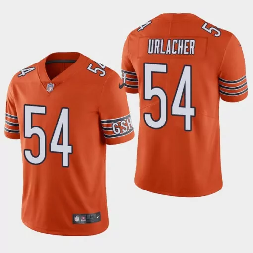 Brian Urlacher 54 Chicago Bears Jersey Orange Gsh Men White Navy Vapor Stitched