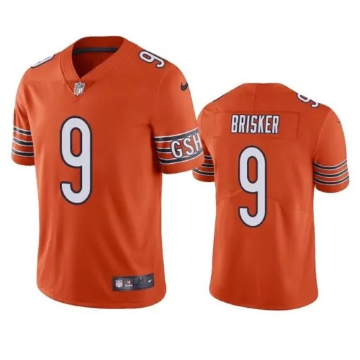 Jaquan Brisker 9 Chicago Bears Jersey Orange Men Navy Blue White Vapor Stitched