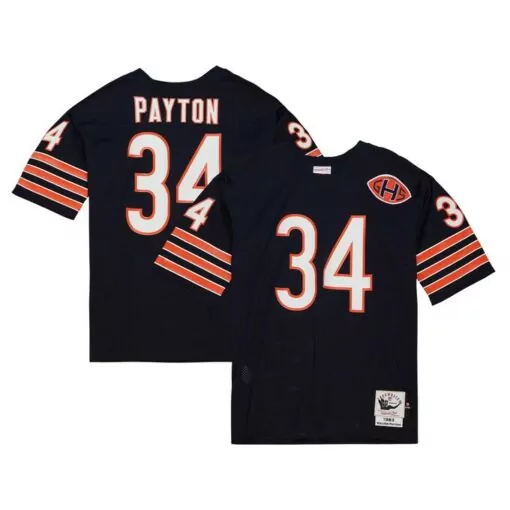 Walter Payton 34 Chicago Bears Jersey Navy Blue Ghs Men Replica Orange White Throwback