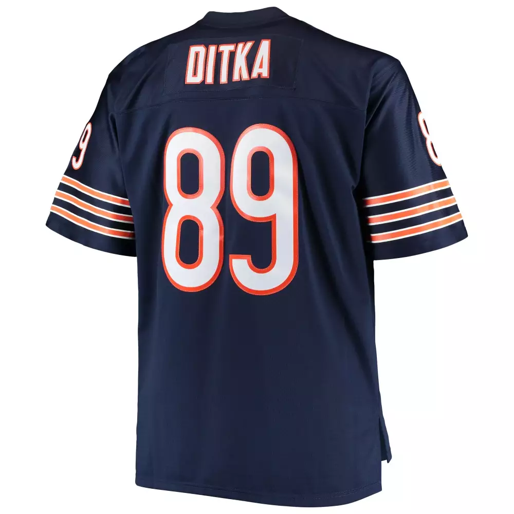 Mike Ditka 89 Chicago Bears Jersey Navy Blue Men Orange White Retired