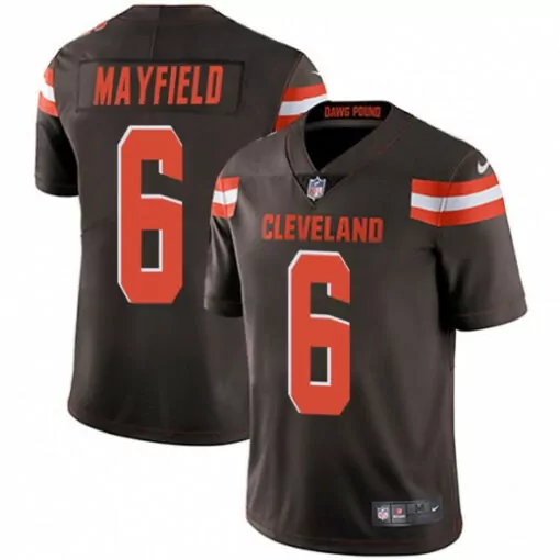 Baker Mayfield 6 Cleveland Browns Jersey Brown Men Official Replica Orange White