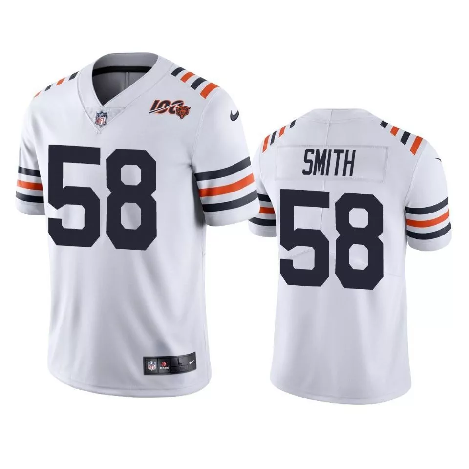 Roquan Smith 58 Chicago Bears Jersey White Men Replica Navy Blue Orange Alternate
