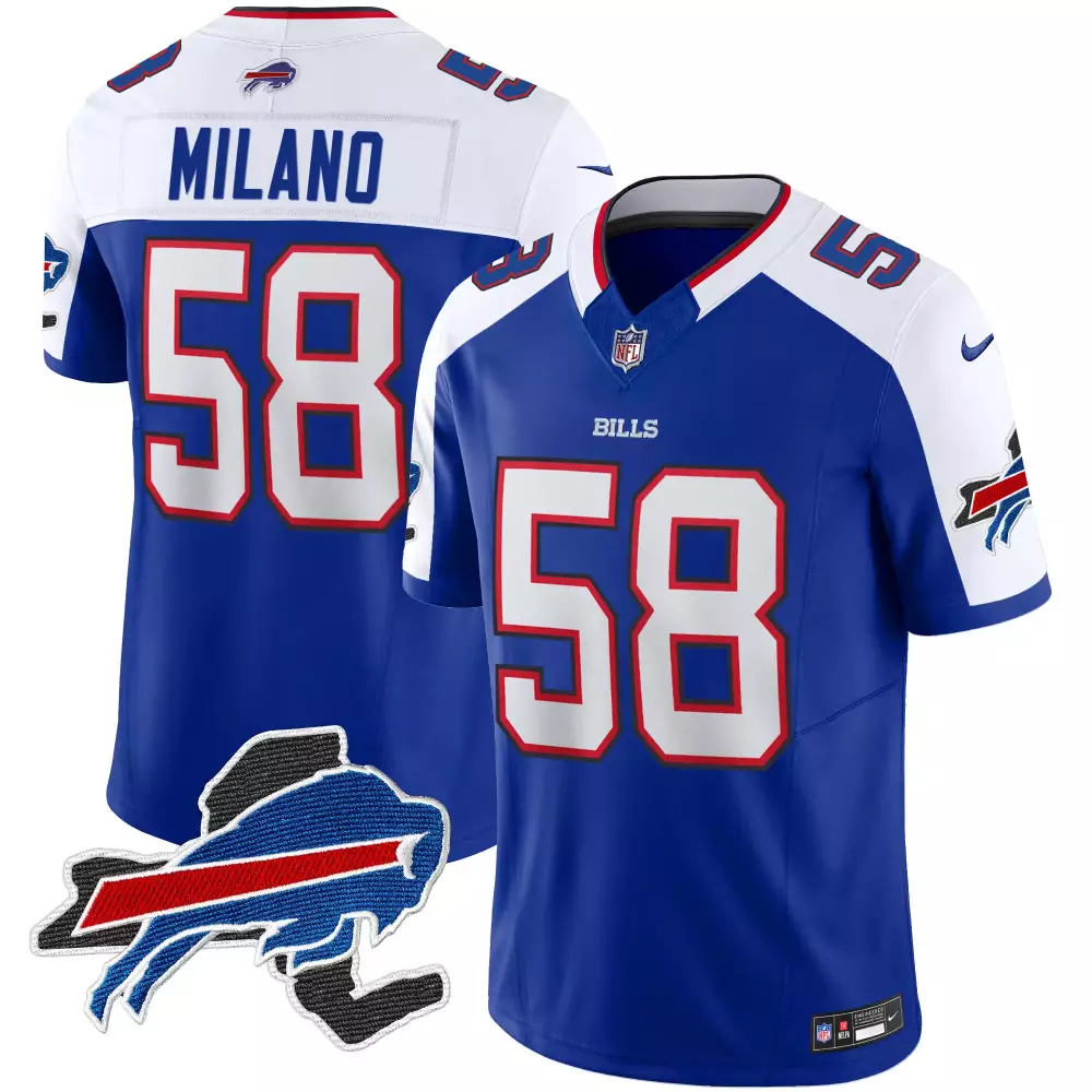 Von Miller 58 Buffalo Bills Jersey Royal Blue Men Player White Red Alternate Vapor