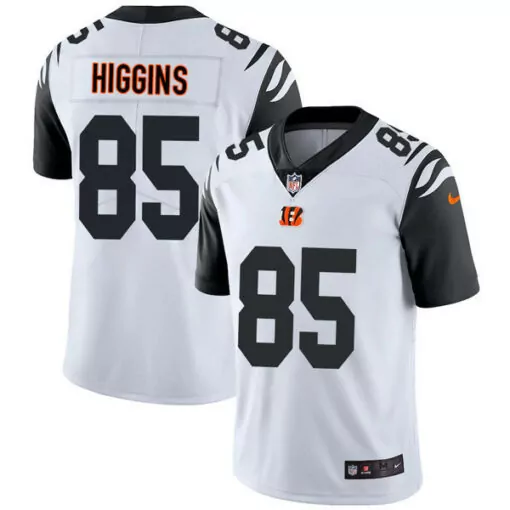 Tee Higgins 85 Cincinnati Bengals Jersey White Men Alternate Black Orange Rush All