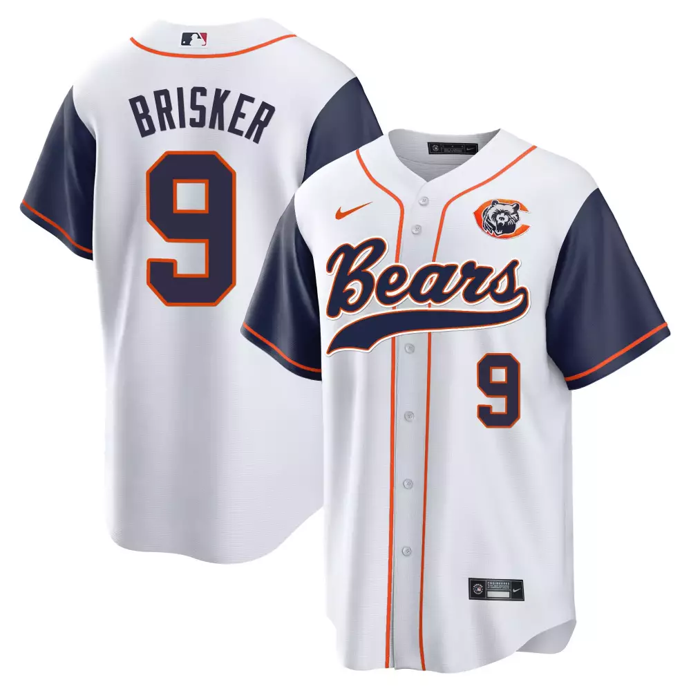 Brian Urlacher 9 Bears Jersey White Men Navy Orange Throwback All Stitched