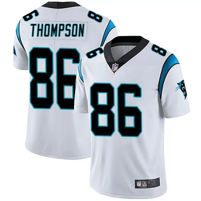 Shaq Thompson 86 Jersey White Carolina Panthers Men Alternate Black Light Blue Vapor