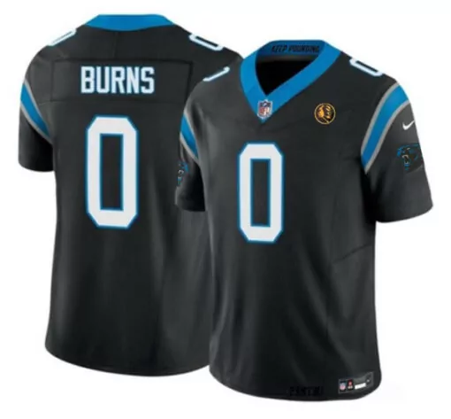 Brian Burns Carolina Panthers Jersey Black Keep Pounding Men NFL Alternate Blue Gray