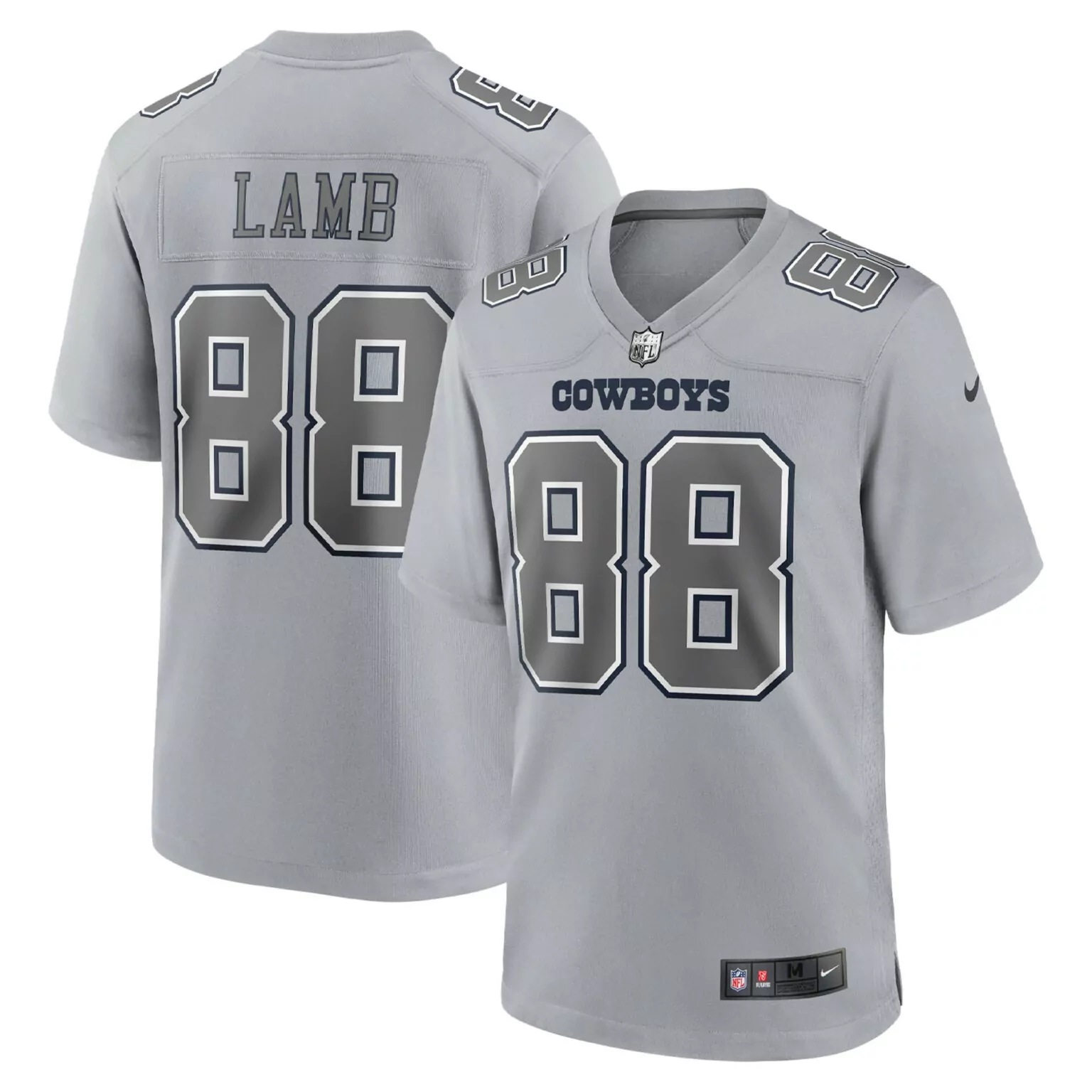 Ceedee Lamb 88 Cowboys Jersey Gray Men Navy White Fashion Game