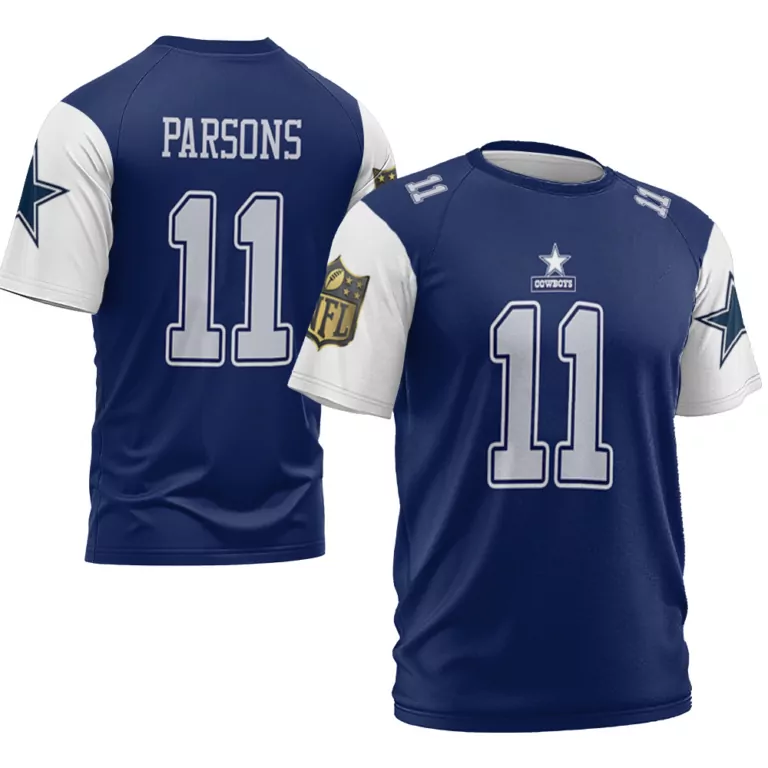 Micah Parsons 11 Cowboys Jersey Blue Men White Throwback Limited Vapor V2