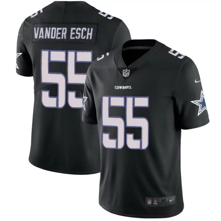 Leighton Vander 55 Cowboys Jersey Black Men Player White Purple Stitched