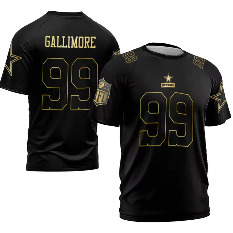 Neville Gallimore 99 Cowboys Jersey Black Men Gold Throwback Limited Vapor V2