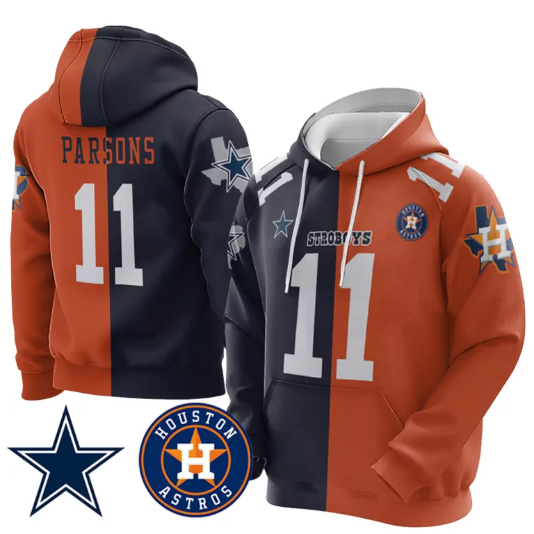 Micah Parsons 11 Dallas Cowboys Jersey Navy Blue Star Houston Astros 2023 Men Hoodie