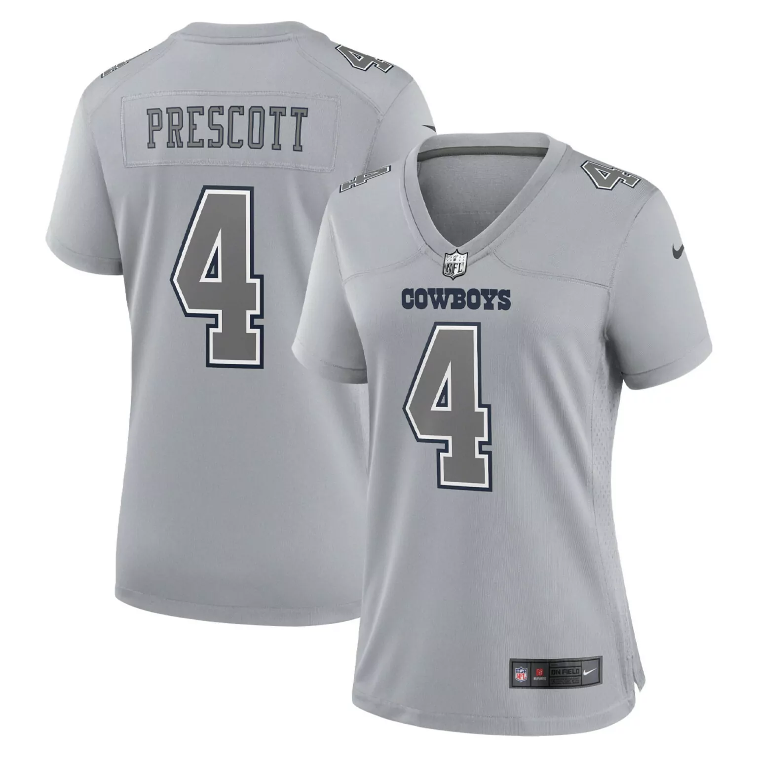 Dak Prescott 4 Cowboys Jersey Gray Women Standard Alternate Navy Blue White Fashion