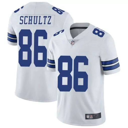Dalton Schultz 86 Dallas Cowboys Jersey White Men Royal Blue Vapor Stitched