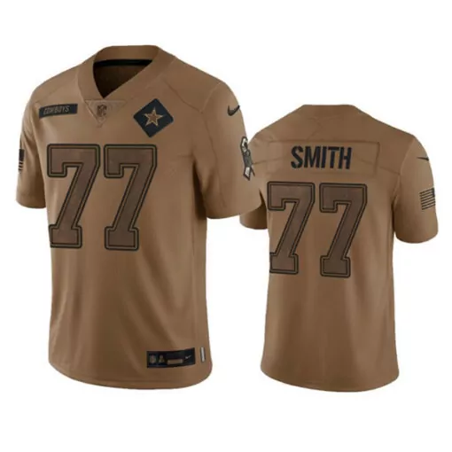 Tyron Smith 77 Cowboys Jersey Tan Salute To Service Us Flag Men Brown Black Stitched
