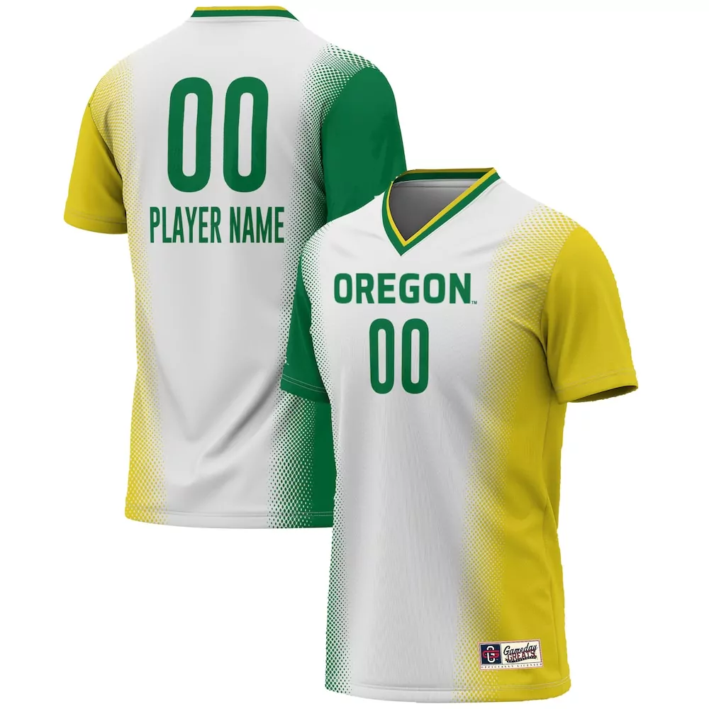 Oregon Jersey Green Split Design Yellow White Gameday Unisex