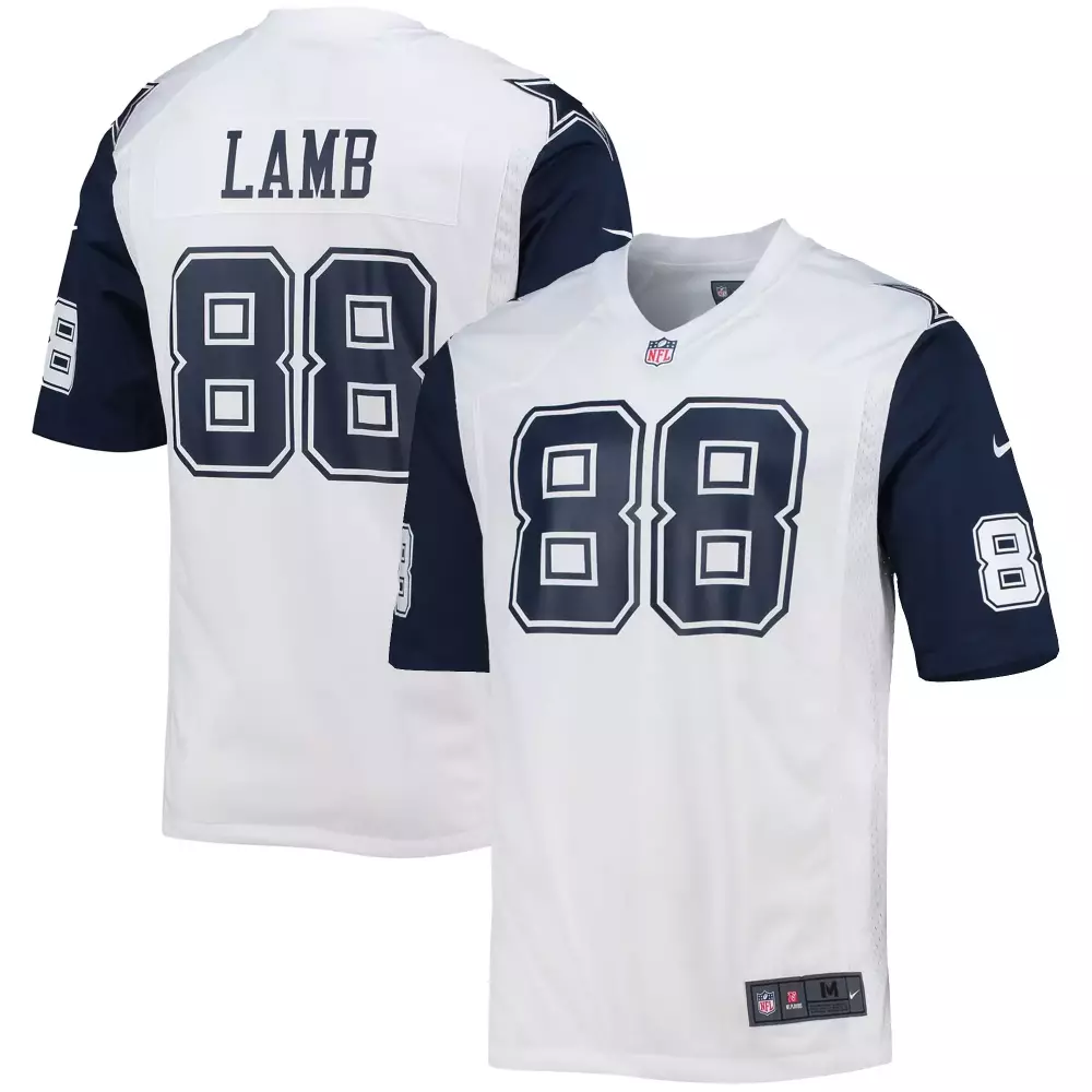 Ceedee Lamb 88 Dallas Cowboys Jersey White Men Replica Navy Blue Alternate Game