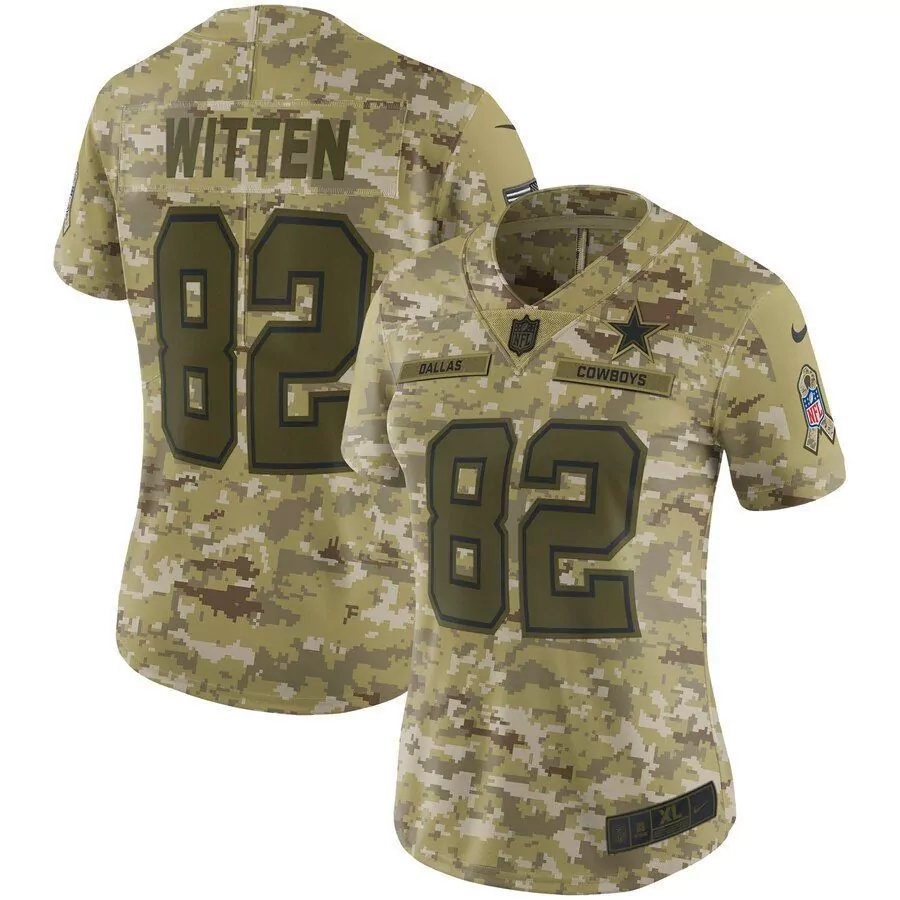 Jason Witten 82 Dallas Cowboys Jersey Camouflage Salute To Service Men Away Custom Design