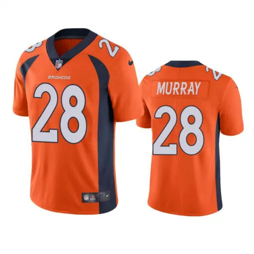 Latavius Murray 28 Broncos Jersey Orange Men Navy Blue Vapor Stitched