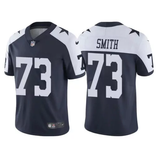 Tyler Smith 73 Dallas Cowboys Jersey Navy Blue Men Replica White Vapor Stitched