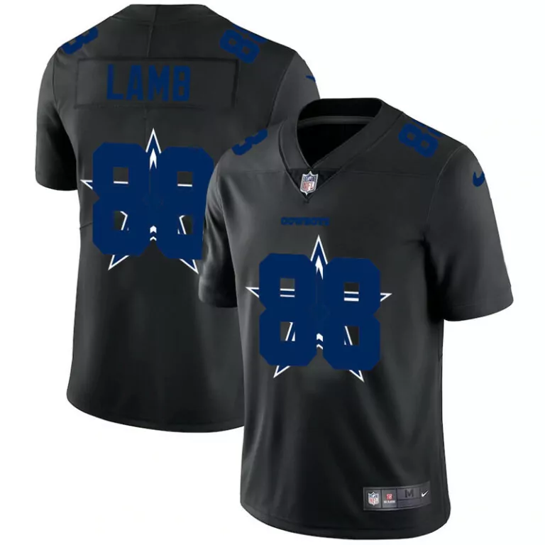 Ceedee Lamb 88 Cowboys Jersey Black Men NFL Blue White Stitched