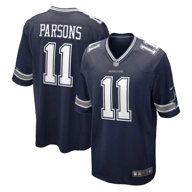 Micah Parsons 11 Cowboys Jersey Navy Men Official White Gray Game