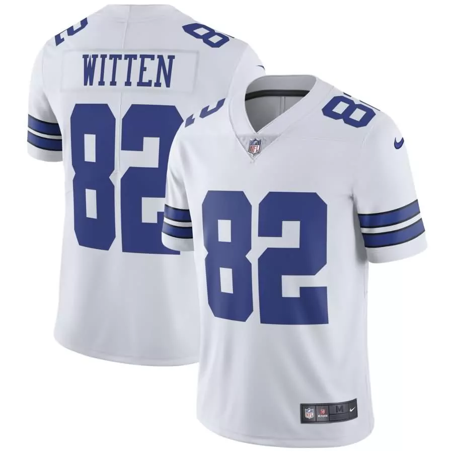 Jason Witten 82 Dallas Cowboys Jersey White Men Standard Alternate Blue Silver Vapor