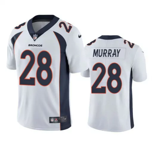 Latavius Murray 28 Broncos Jersey White Men NFL Navy Orange Vapor Stitched