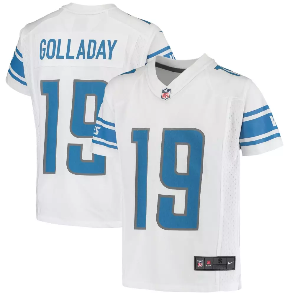 Kenny Golladay 19 Lions Jersey White Men Replica Blue Game