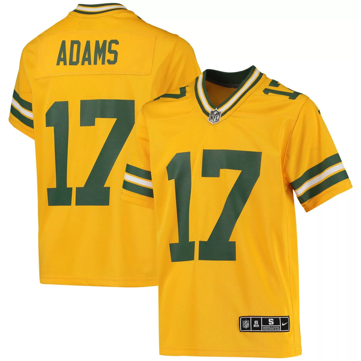 Davante Adams 17 Jersey Gold Green Bay Packers Men White Game