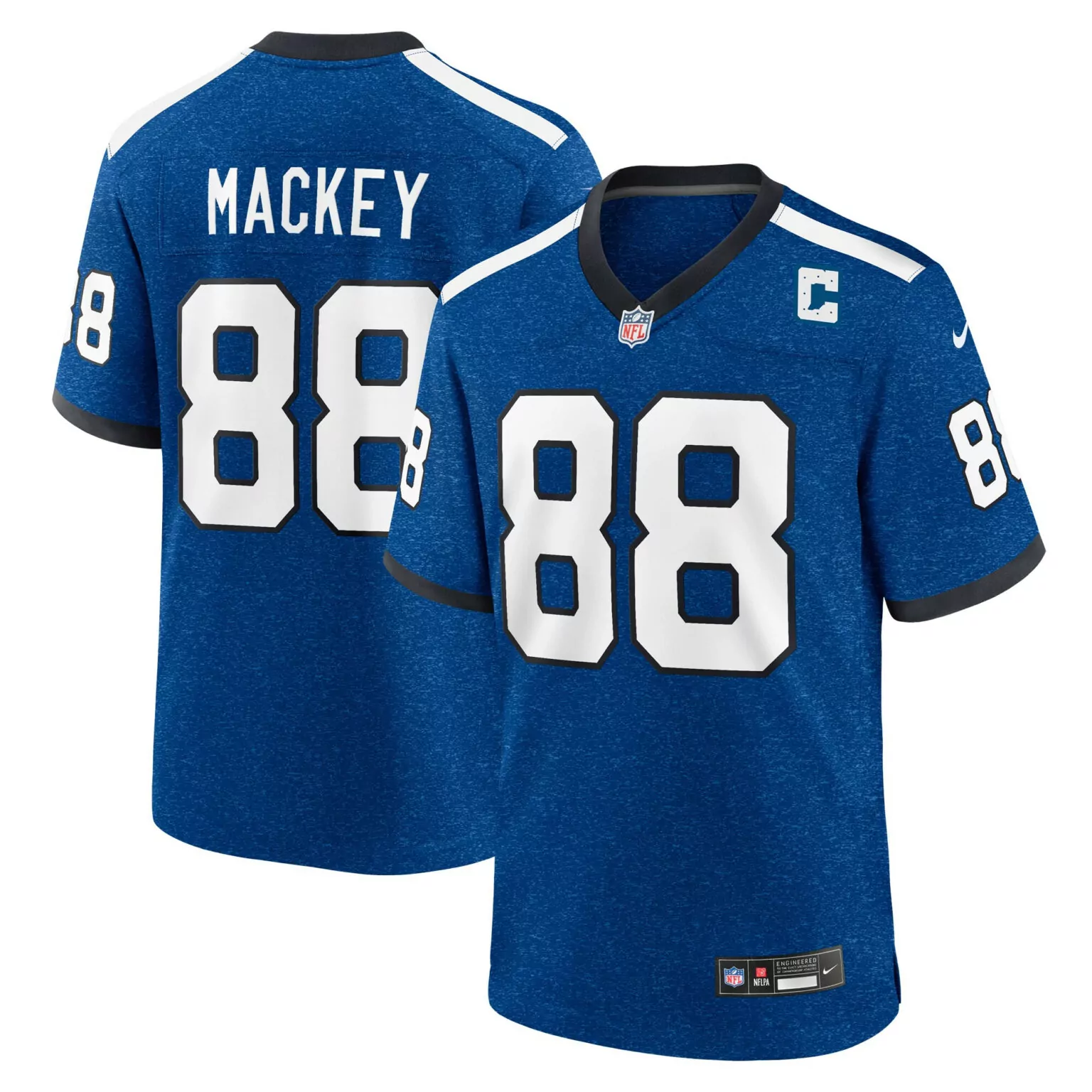 John Mackey 88 Indianapolis Colts Jersey Royal Blue Nflpa Men Authentic White Black