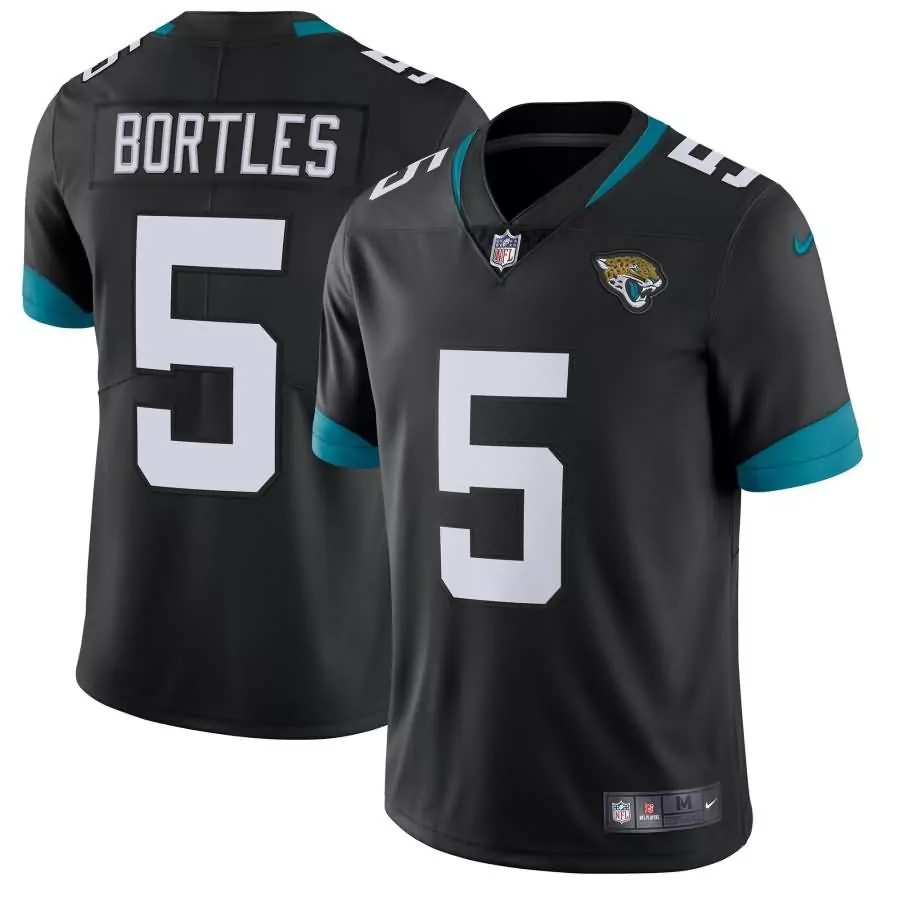 Blake Bortles 5 Jersey Black Jacksonville Jaguars Men Official Licensed NFL Teal
